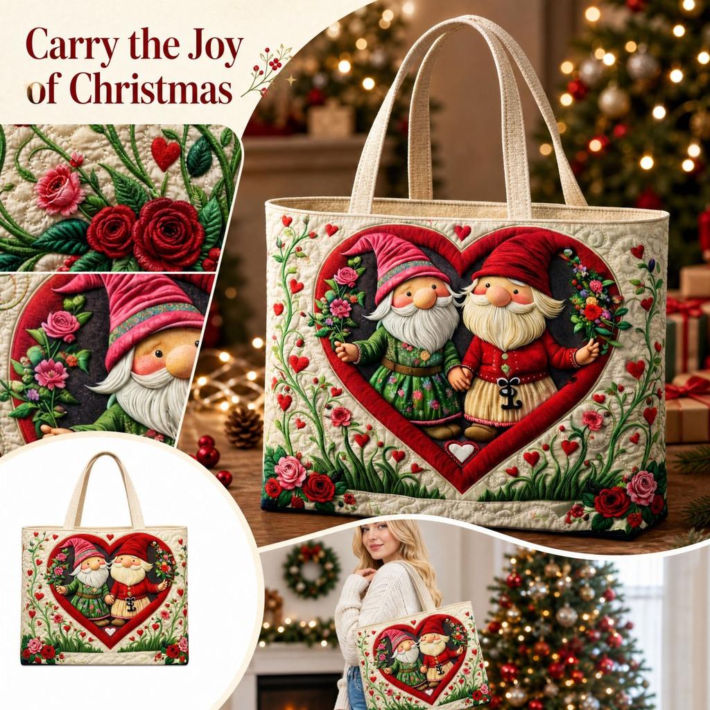 Polyester Christmas Print Bag for Holiday Shopping and Everyday Use