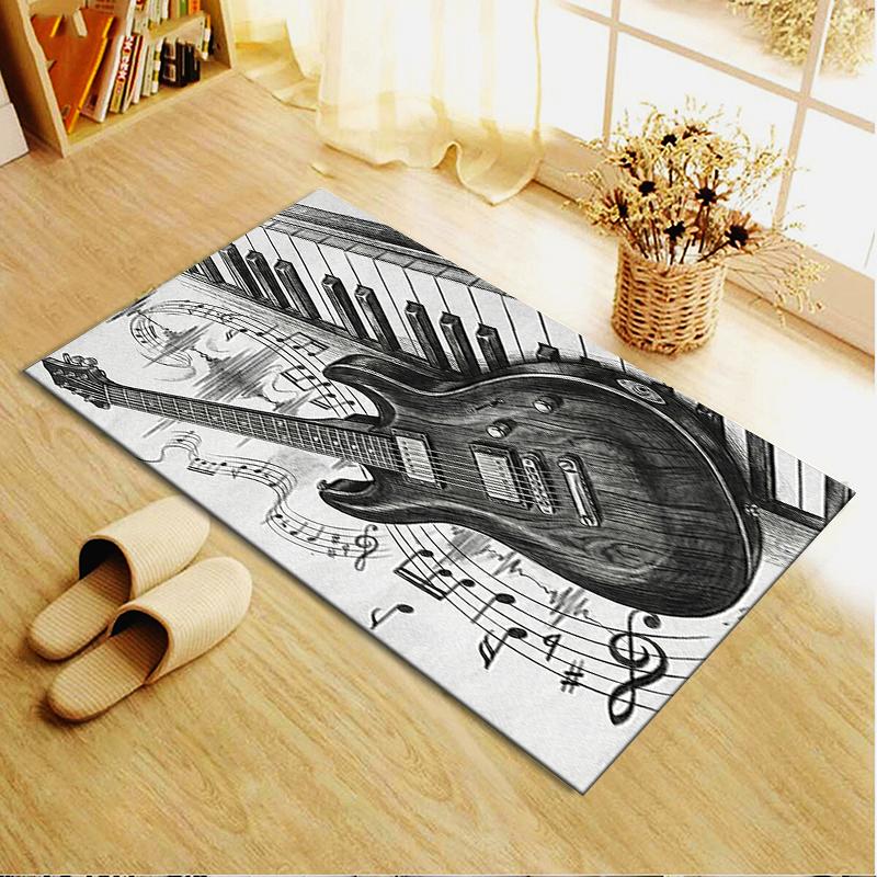 2025 New Guitar Music Carpet Rug for Living Room Bedroom Home Sofa Decoration,Kids Play Non-slip Floor Mat12