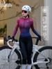 NUCKILY Damen Langarm-Radtrikot - Atmungsaktives Slim Fit mit Sonnenschutz für Frühjahrs-/Herbstfahrten.
