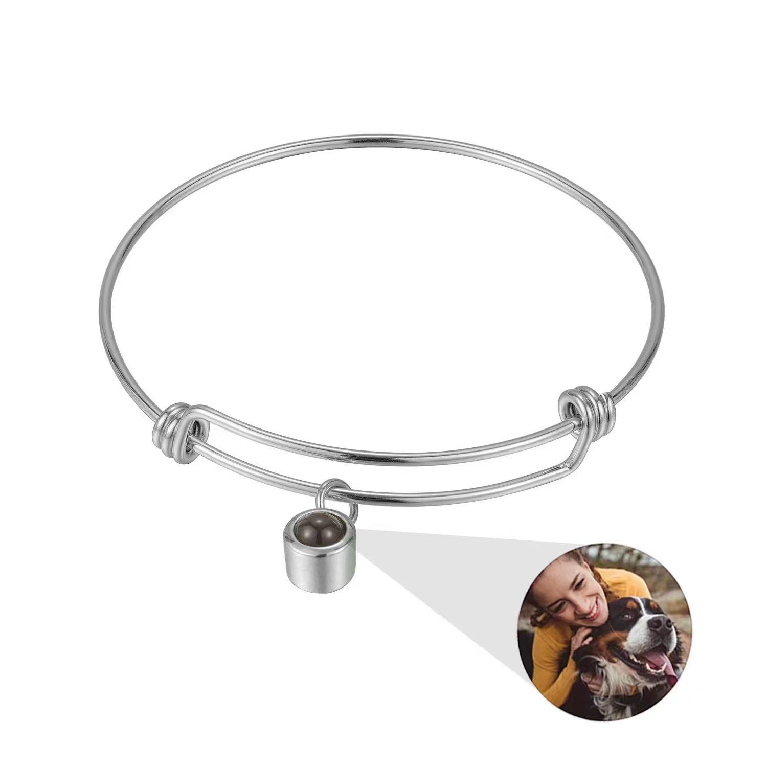 Stainless Steel Retractable Picture Customization Bracelet