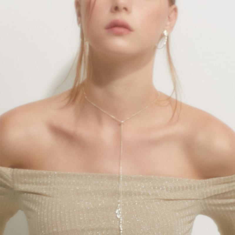 

BOLDIERE Dry Leaf Necklace_ N10 Silver