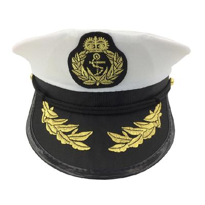 Navy Captain Hat Skipper Yacht Hat Sailor Costume Cosplay Fancy Dress