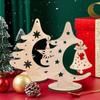 Cartoon Xmas Tree Ornaments Wooden Merry Christmas Decor  Party Favors