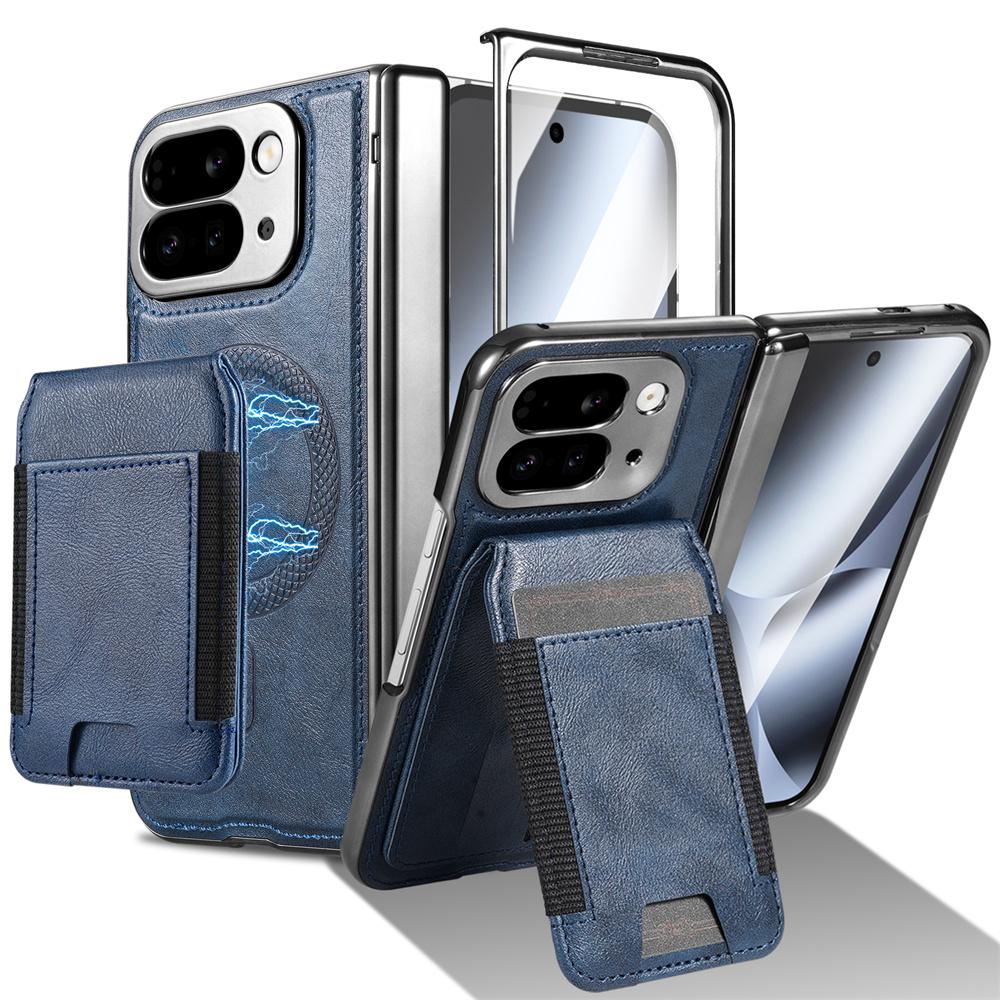 2-in-1 Detachable Leather Wallet Case For Google Pixel 10 Pro Fold with Stand Spring Hinge All-inclusive Screen Protector Cover