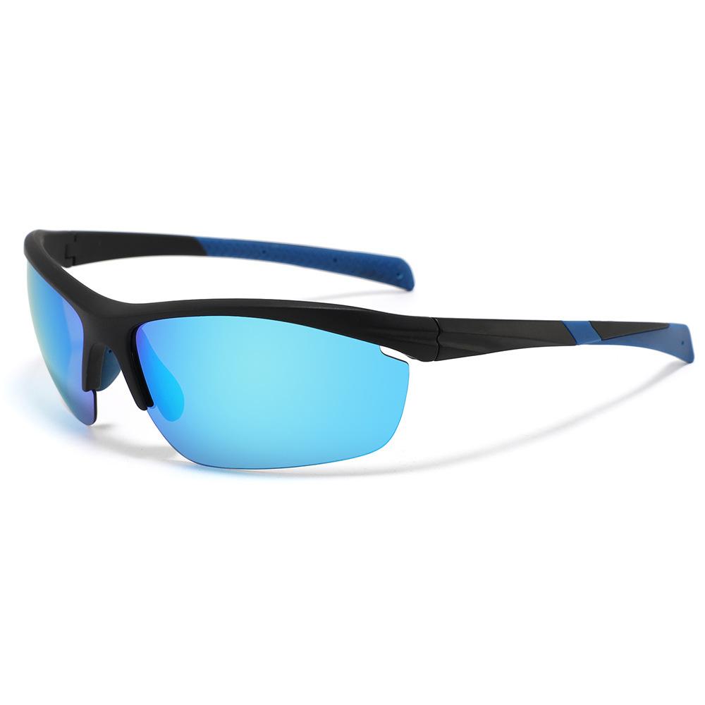 Men's Half-Frame Polarized Sports Sunglasses European-American Style UV Protection for Cycling Hiking Running Fishing