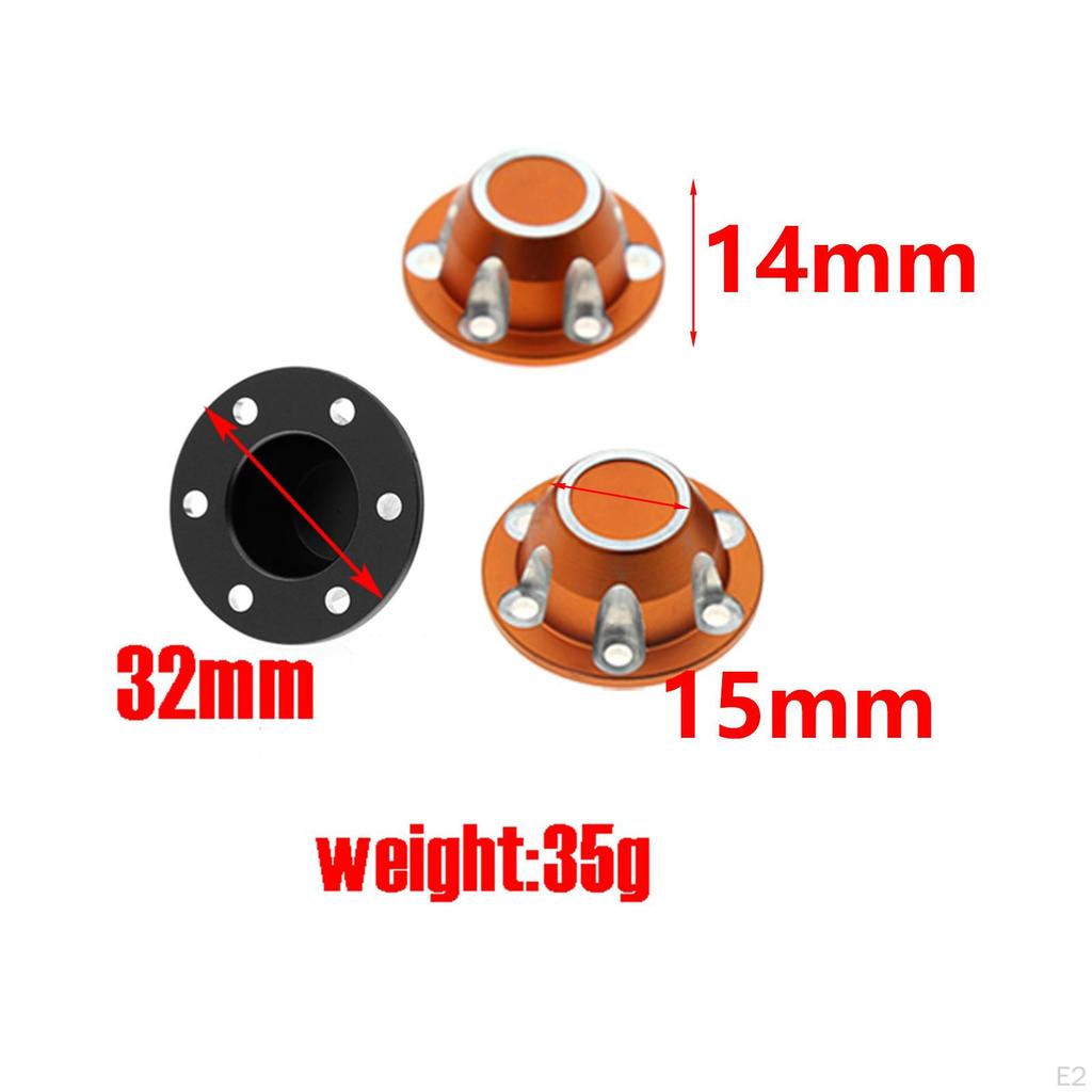 Aluminum Alloy RC Anti-Loose Rim Locking Nuts Replacement for SCX6 JLU 1/6 DIY Model Car Truck Hobby