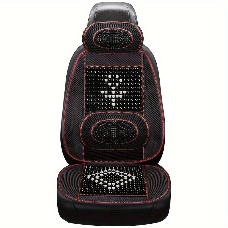Cool Wooden Beads In Summer, Non-slip, Breathable and Comfortable Touch, Universal Front Seat Cushion for Automobile SUV, Portable Seat Cover