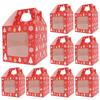WTEMPO 12PCS 4-Style Christmas Gift Boxes Transparent Window Hand-held Boxes DIY Foldable Christmas Series Patterns Printed Packaging Boxes