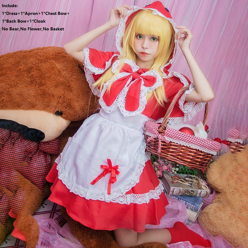 

League Of Lol Legends Annie Role Play Little Red Riding Hood Cosplay Halloween Adult-S