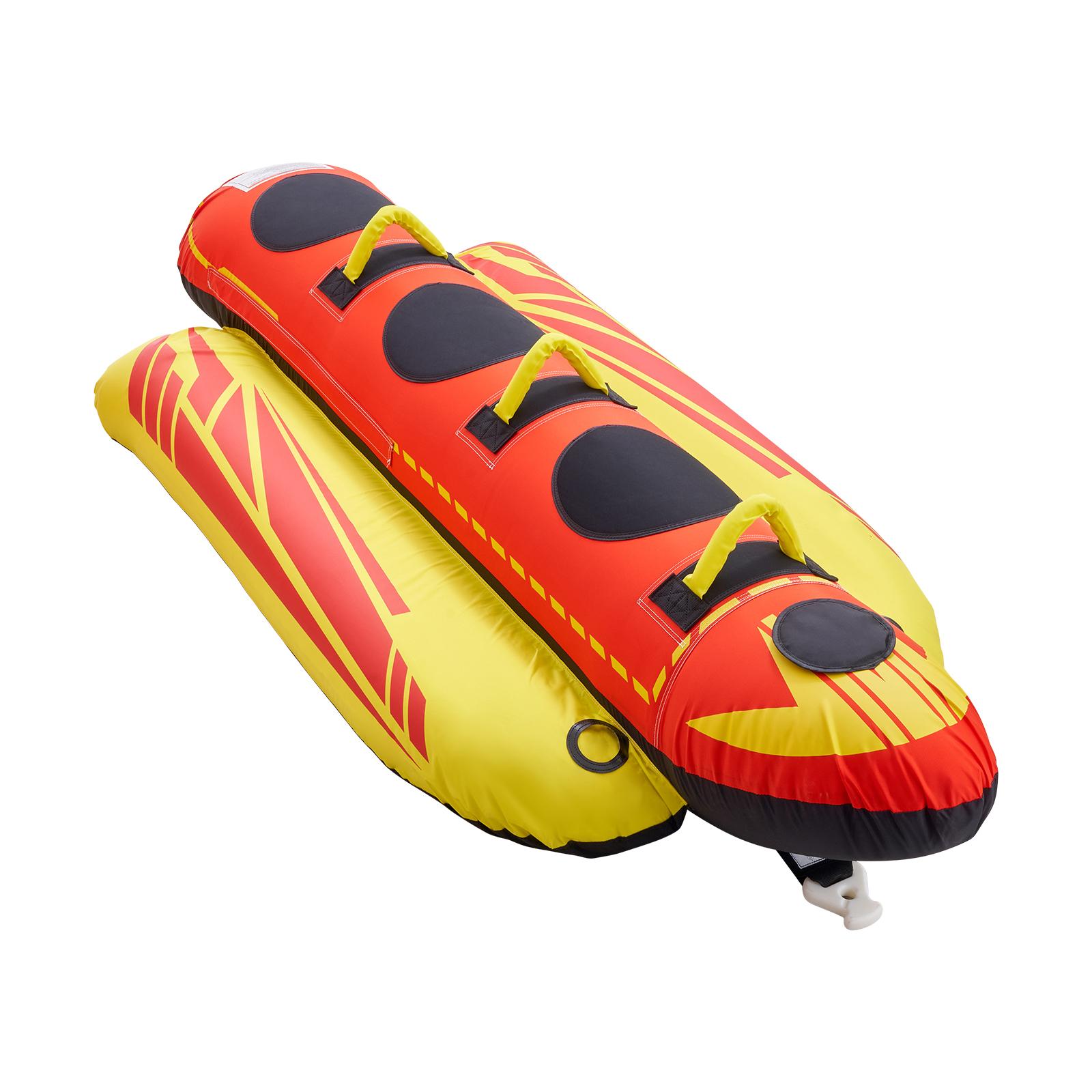 

SucceBuy Towable Tubes for Boating 1-3Rider Inflatable Boat Tubes and Towables 510lbs Capacity Hot Dog Water Sport Tube for Boat canada
