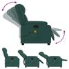 Massage Relax Chair Dark Green Fabric