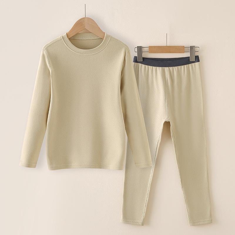 Warm Ginger Kids' Antibacterial Thermal Underwear Set - Cashmere Silk Patch, Girls & Boys, Ages 7, Autumn/Winter.