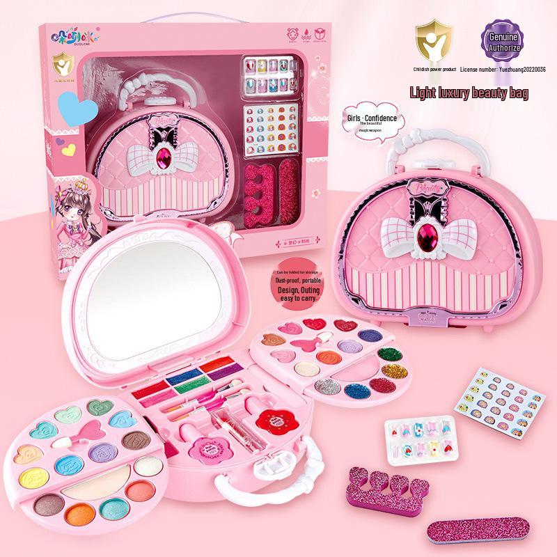 Prinzessin Make-up Set für Mädchen - Kosmetikkoffer mit Lippenstift & Nagellack