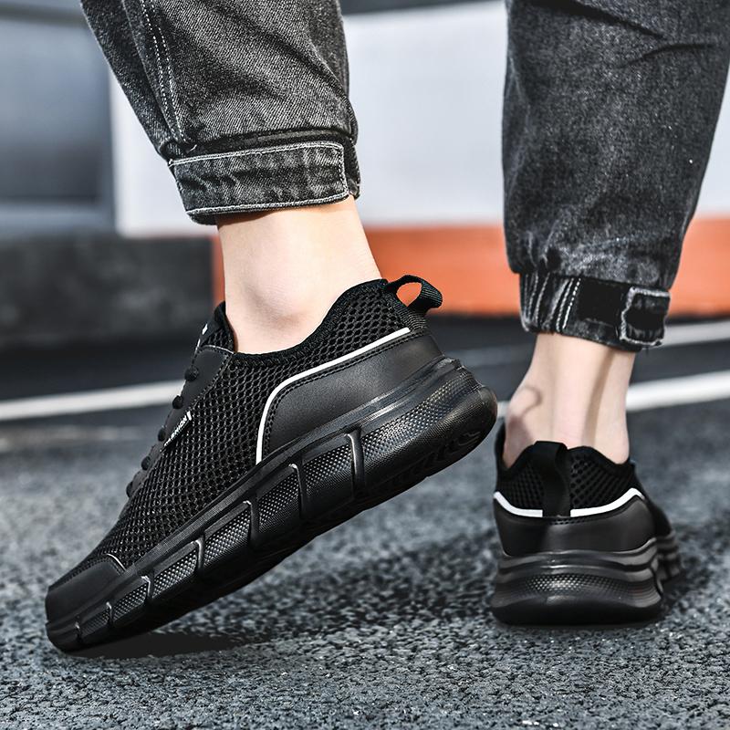 New Sneakers Men's Breathable Mesh Lightweight Casual Walking Man Shoes Big Size 39-48 Comfortable Black Sneakers for Men