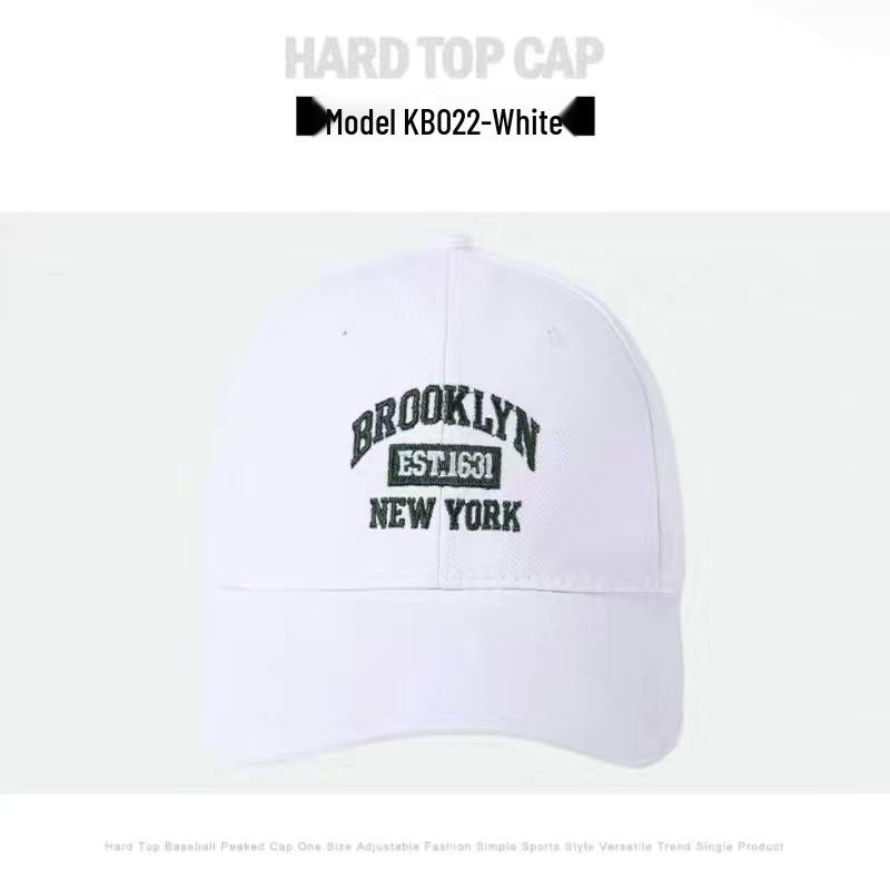 Korean Style New York Embroidery Baseball Cap for Women - Sun Protection & Face Slimming Duckbill Hat for Spring/Summer
