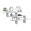 VidaXL Wall Shelf White 124.5x18x60.5 Cm Engineered Wood 853263