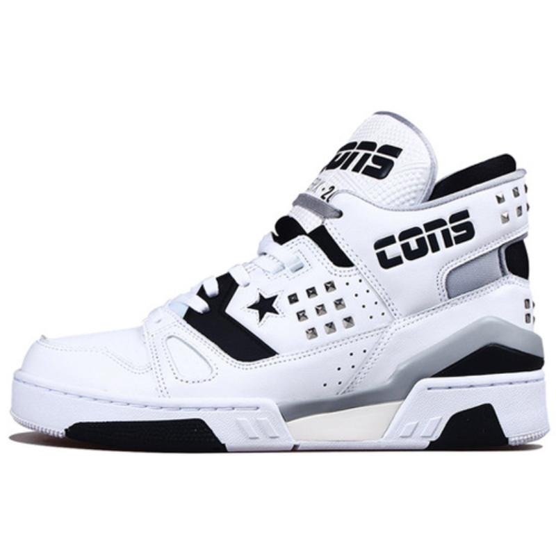 JUST DON x Converse ERX 260 Mid Sports Comfort Mid-top Retro Basketball Shoes Unisex White and Black