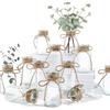 Glass Flower Vases with Rope Vintage Bud Vases Mason Jars for Centerpieces,Flower Vase for Centerpieces Weddings,Home Decor DIY