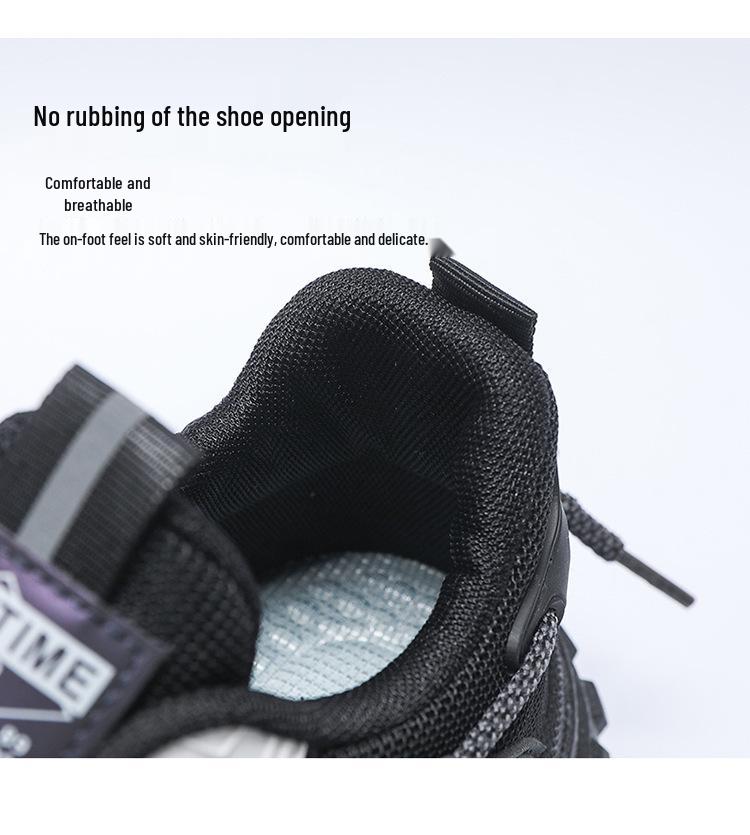 2025 Spring Korean Style Men's Breathable Mesh Sneakers, Versatile Thick Sole Non-Slip Running Shoes