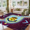 Burnley Football Design Crystal Velvet Rug Soft Decorative Mat for Bedroom Entrance