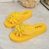 Women's Plus Size Flower Thong Flip-Flops - Unisex Summer Couple's Flat Sandals