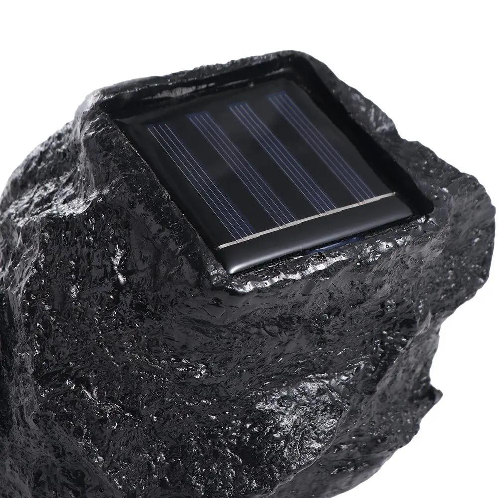 Warm Light Spotlight Solar Stone Light Simulation Stone Energy-Saving Solar Rock Lamp Waterproof Resin Lawn Lamp Landscape