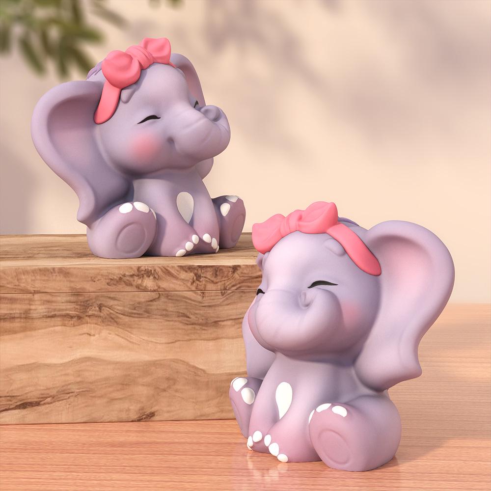 3D Large Baby Elephant Candle Silicone Mold for DIY Party Favors and Home Decor