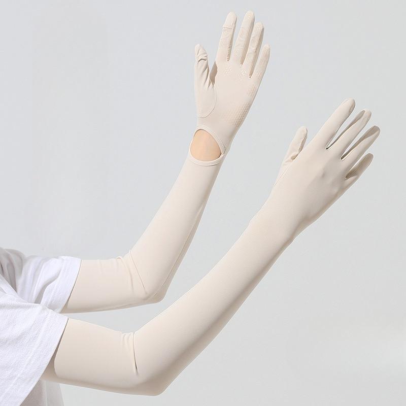 Women's Cooling Arm Sleeves - UV Protection Gloves with Ice Silk Fabric, Breathable Sunscreen Sleeve Covers for Outdoor