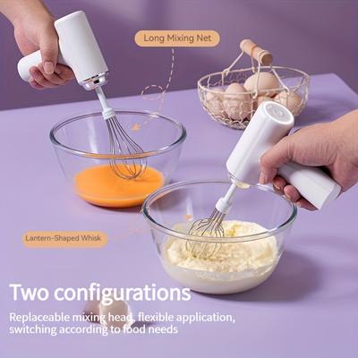 USB Rechargeable Electric Egg Beater Wireless Handheld Coffee Maker Whisk Mixer Cappuccino Cream Blender Kitchen Mixer Baking
