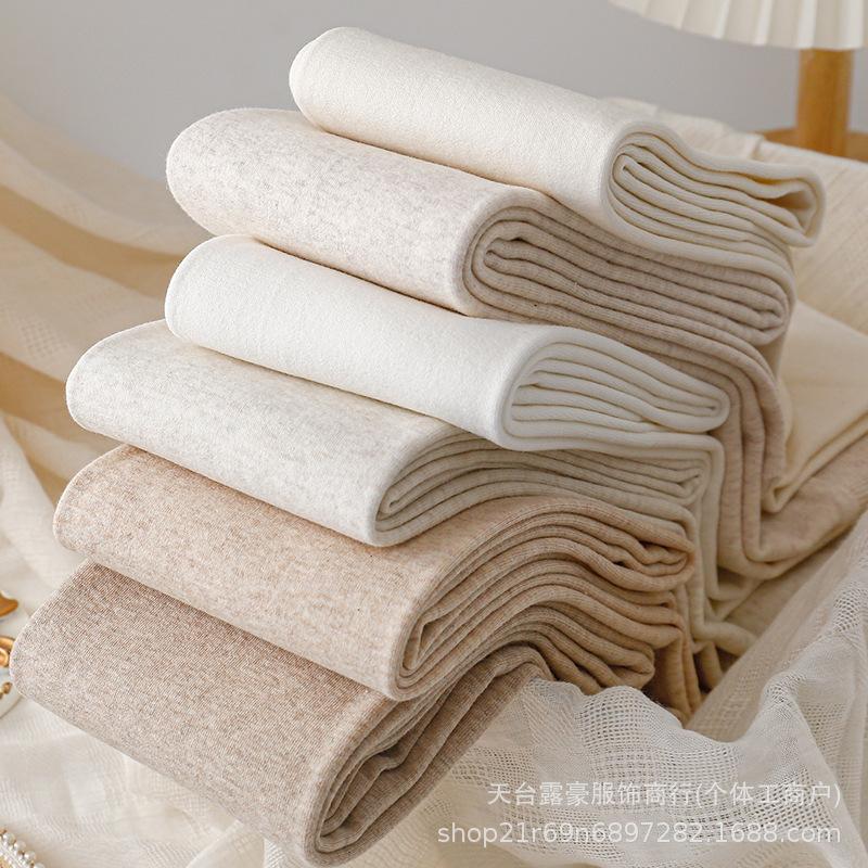 Women's Black-Gray Thick Warm Leggings: Slimming Smoke Gray Pantyhose & Off-White Stockings for Spring, Autumn, Winter