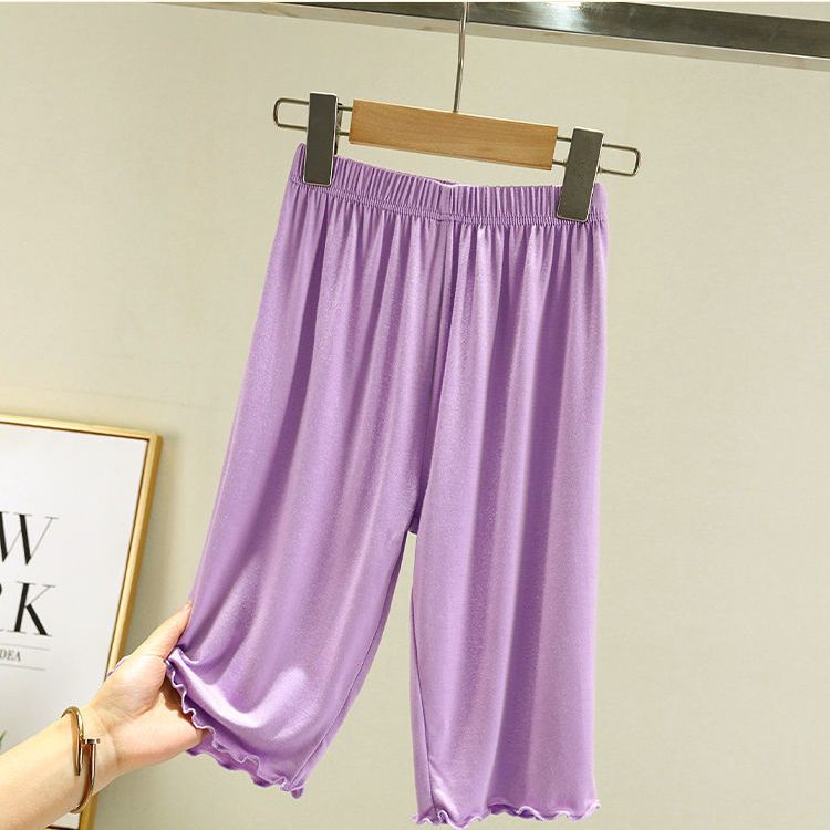 

Children s Modal Shorts Girls Summer Sleep Wear Cropped Pants Thin Loose Home Wide Leg Pants 160