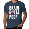 Brain Gotta Poop T-Shirt Aesthetic clothing Blouse boys animal print men workout shirt