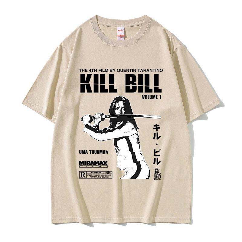 Slavný režisér Quentin Tarantino Film Kill Bill Tričko Pánské Dámské Letní O-výstřih Vintage Trička Pánská Ležérní Bavlněná Trička