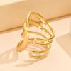 Elegant Hollow Rings Featuring Irregular Lines Fashionable Finger Rings Suitable for Dates Parties and Daily Outfits