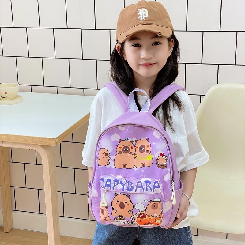 School Bag New Kapibara Children's Leisure Love Backpack Trendy Cool Cartoon Backpack
