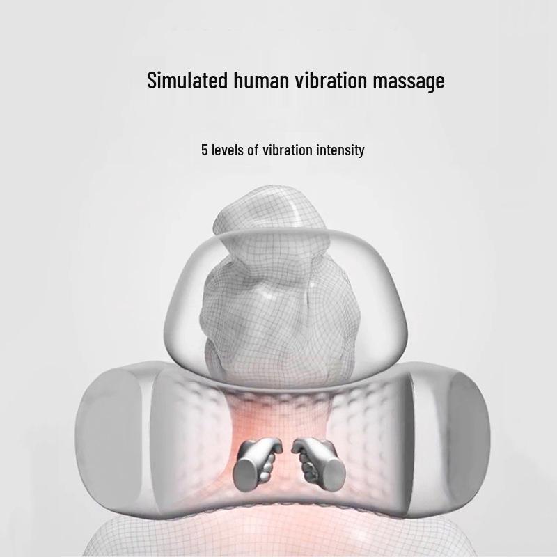 CE-Certified Multifunctional Heated Vibration Massage Pillow for Cervical Spine Sleep Therapy