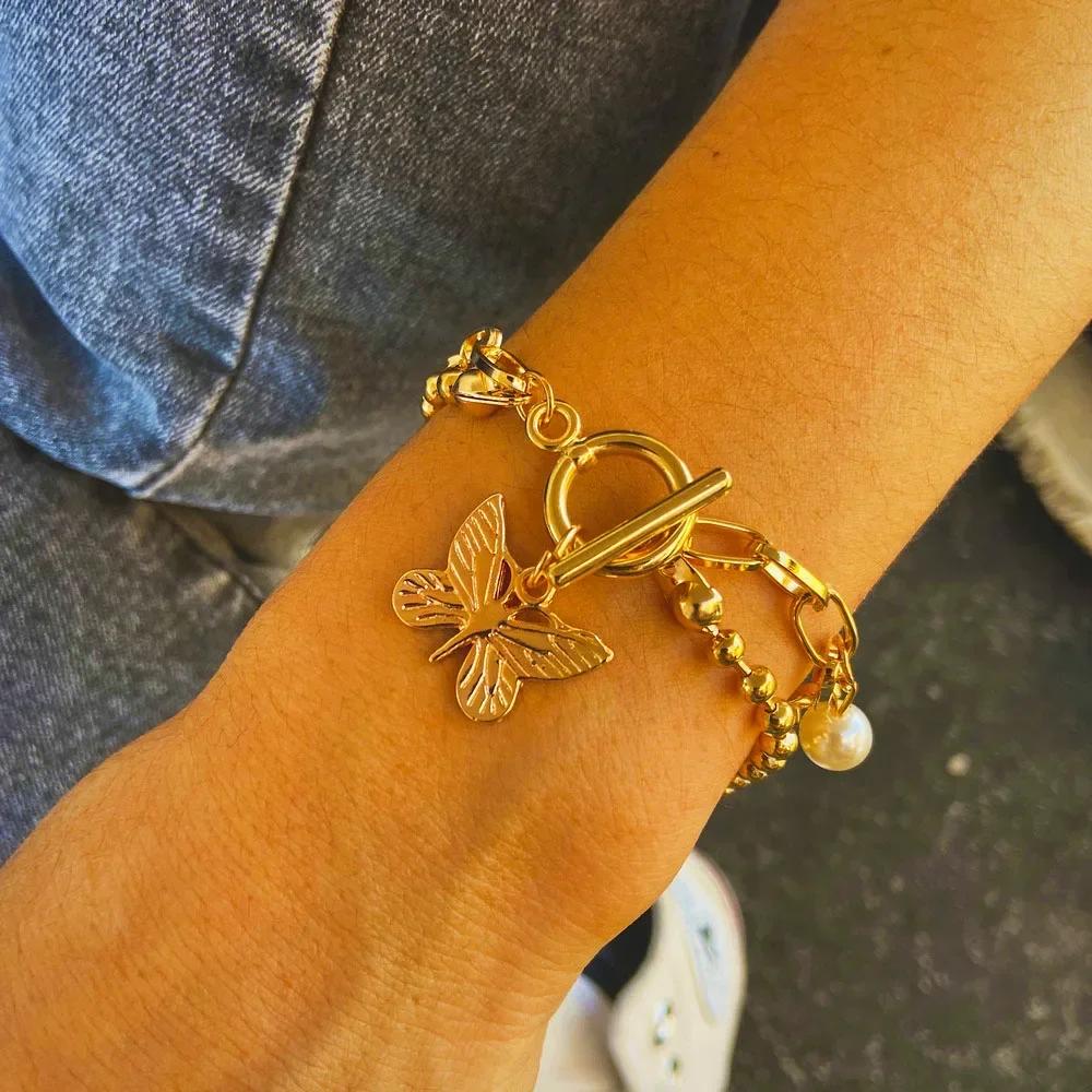 

5pcs/Set Vintage Gold /Copper Color Simple Design Multielement Crystal Bracelets Set for Women Adjustable Bangle Zircon GIft