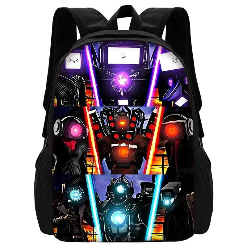 TITAN SPEAKER MAN Child School Backpack With Shoulder Bag Pencil Bags School Bags for Boys Girls Best Gift