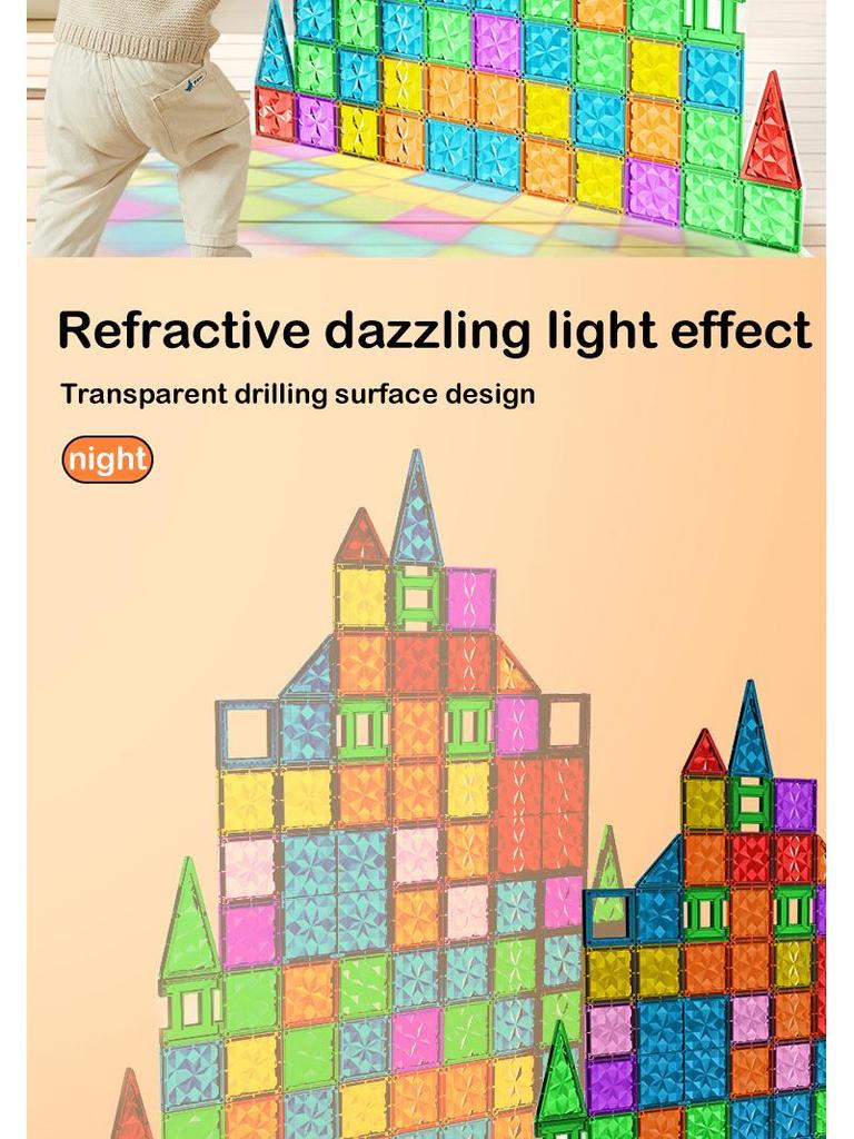 Multicolor Magnetic Window Tiles: Strong, Educational Building Blocks for Children