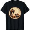 Ancient Treasures Magnificent Sphinx & Pyramids Design T-Shirt, Small, Black
