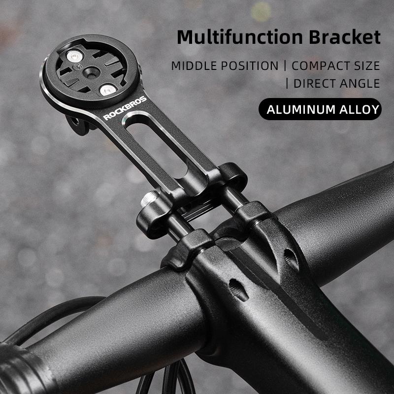 ROCKBROS Bicycle Computer Holder Bracket IGPSPORT Garmin Wahoo Computer Lightweight Aluminum Alloy Bracket Stem Adjustable Mount