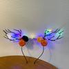Elk Ears Halloween Glowing Antler Hair Hoop Pumpkin Kids Head Wear  Photo Props