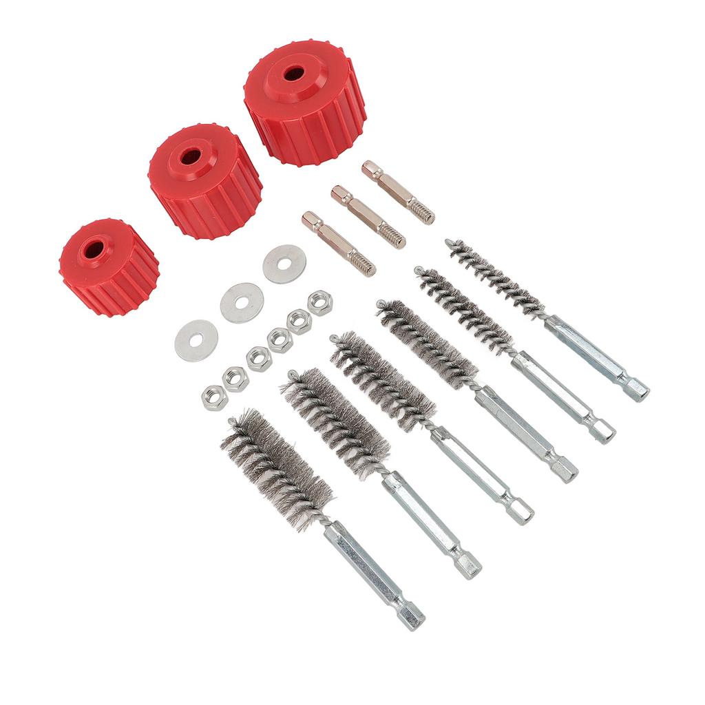 Curățător țeavă cupru pentru bormașină electrică 1/2 3/4 1 Inch Perie curățat tub cu sârmă din oțel inoxidabil