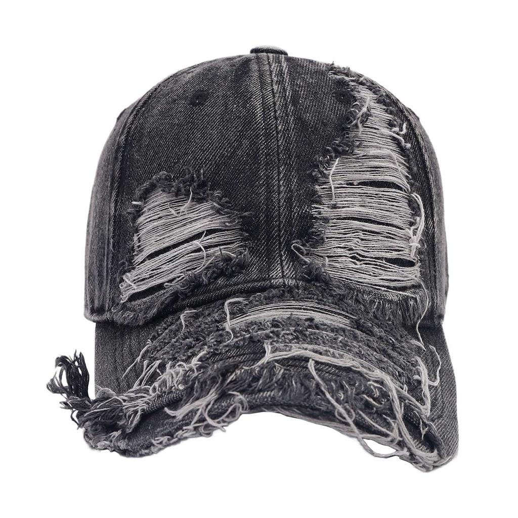 Popular WashedFabric Baseball Hat Distress Baseball Hat Women Beach Hat Photowear Sun Hat Outdoor Sport Camping Hat