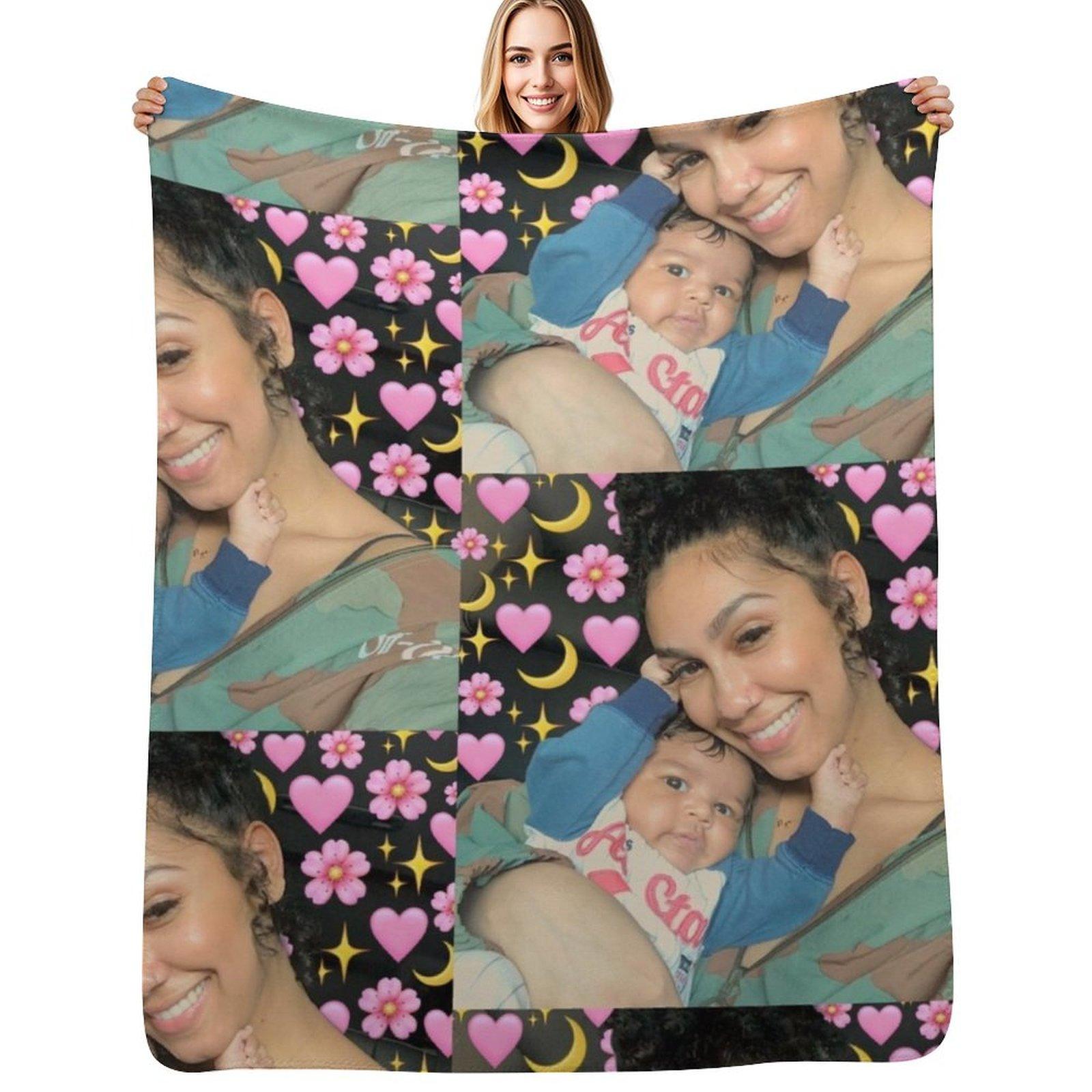 Queen Naija Throw Blanket Cozy Microfiber Throw Blanket for Home Bedroom Size: 75*100cm, Weight: 230 GSM