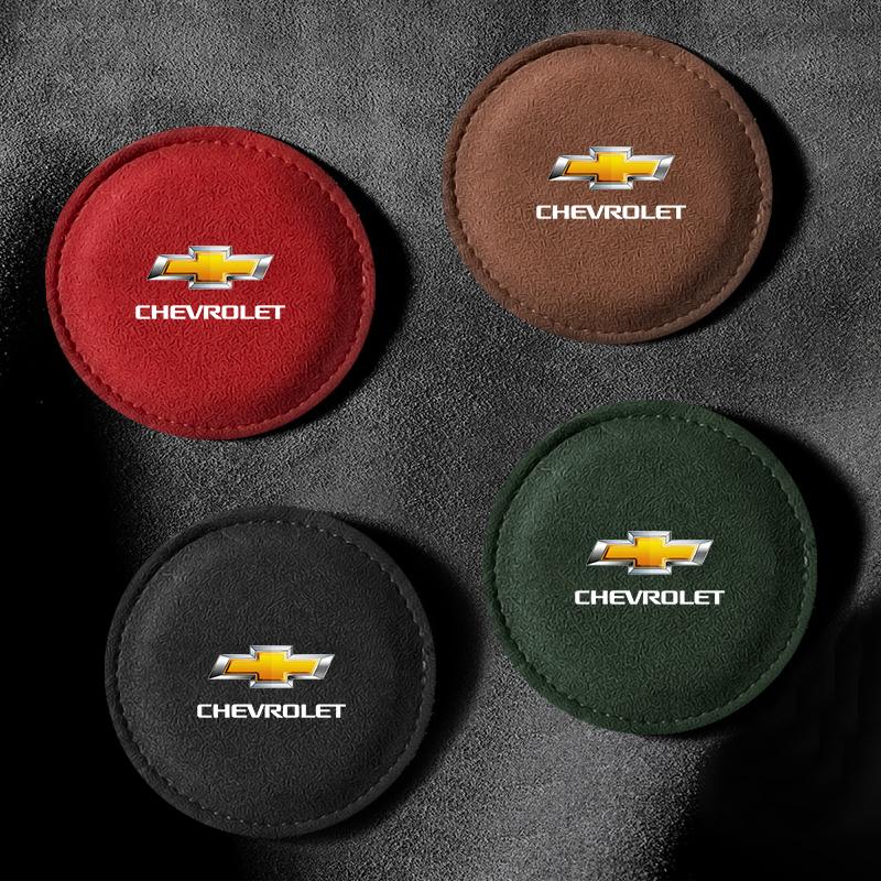 Car Cup Holder Pad PU Leather Slot Non-slip Coaster Mat For Chevrolet Cruze Malibu Sail Spark Captiva Equinox Trax AVEO Lova