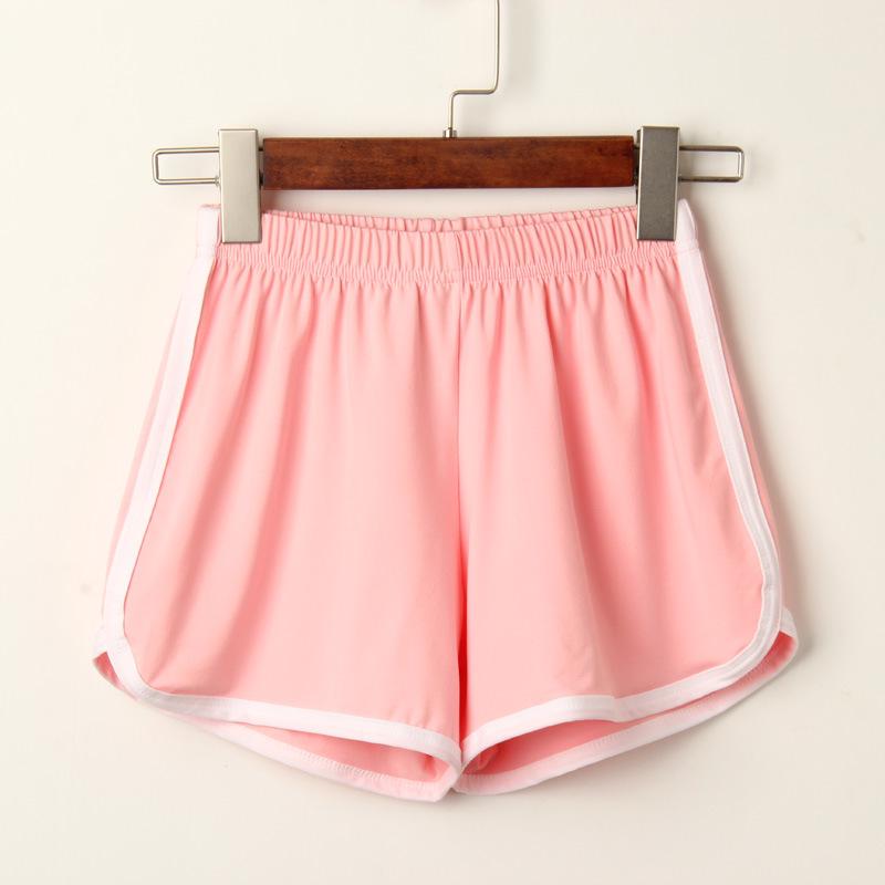 Women's Summer 2024 Casual Korean-Style Yoga Beach Shorts - Three-Quarter Length, Candy Color