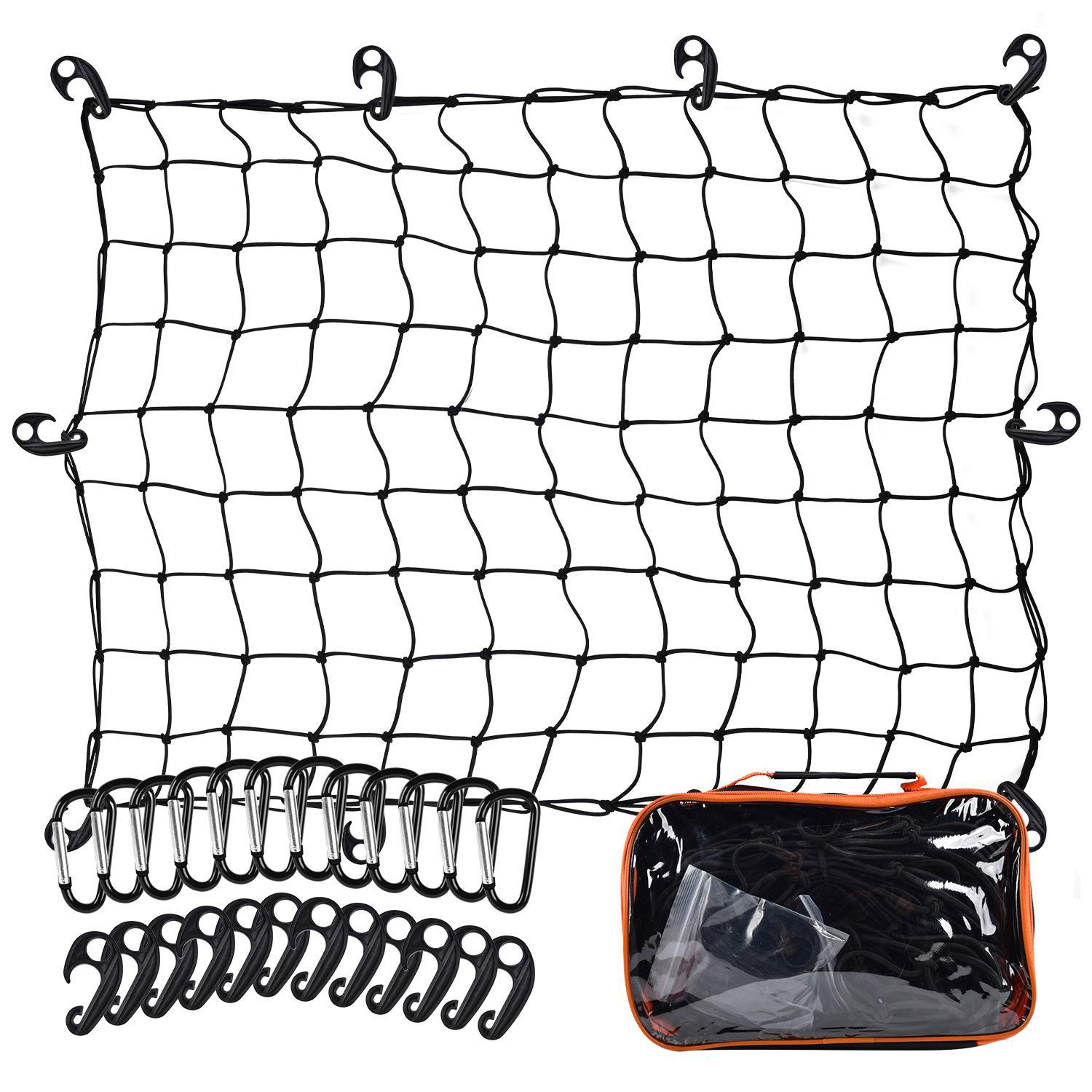 Roof luggage rack cargo net, high quality latex rope, pickup trucks, trucks can be used 90x120cm
