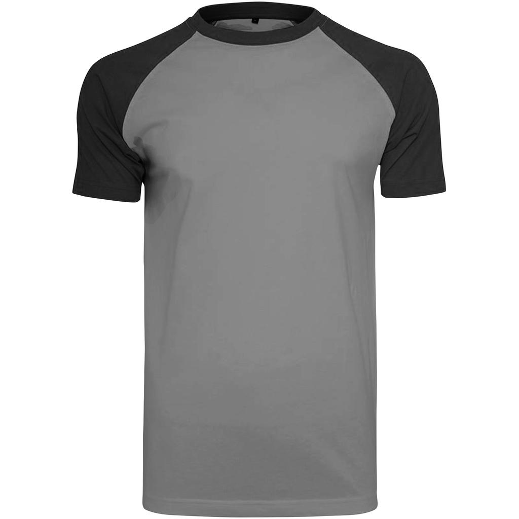 Build Your Brand Raglan-Kontrast-Kurzarm-T-Shirt für Herren