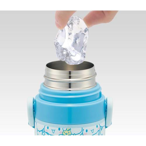 Skater Children's Stainless Steel Water Bottle Direct Drinking 470ml Cinnamoroll Ushiro Shiro Sanrio Child-friendly Lightweight Type Cold Storage Wate